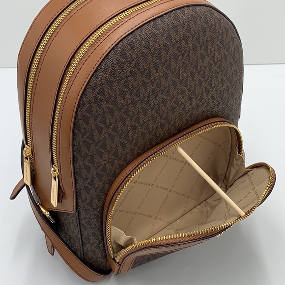 MICHAEL KORS JAYCEE MEDIUM BACKPACK BROWN SIGNATURE COLOR NWT - Picture 8 of 16